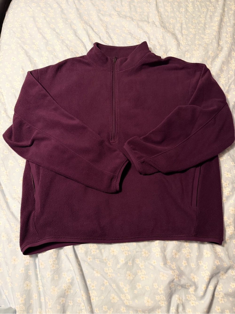 Lululemon Men’s Oversized Fleece Half Zip in Dramatic Magenta